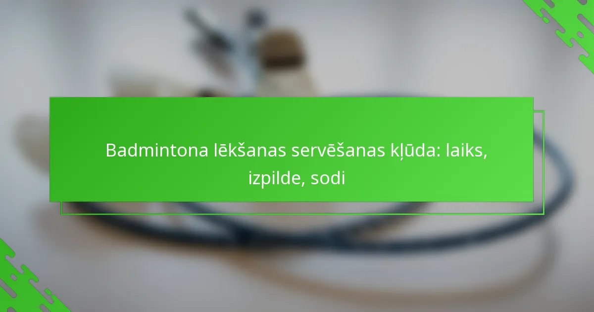 Badmintona lēkšanas servēšanas kļūda: laiks, izpilde, sodi